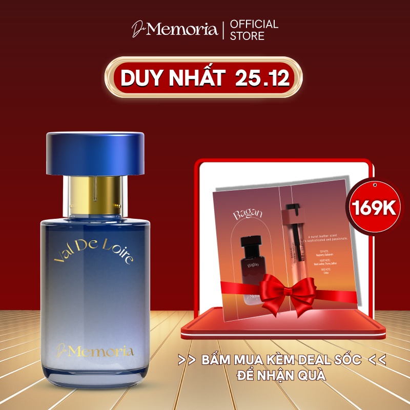 Nước Hoa Nữ De Memoria Tươi Mát, Hoa Thơm Đẫm Sương (30ml) - Val De Loire 02 BST Ký Ức Đầu Tiên