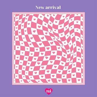Khăn bandana in hoạ tiết cute màu hồng tui iconic