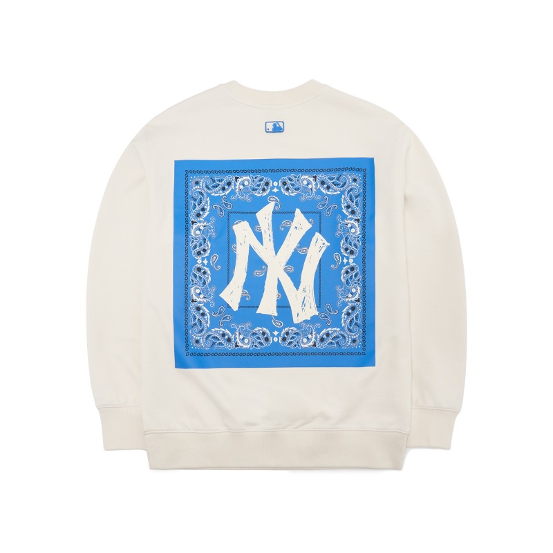 Mlb Áo Sweater Chui Đầu 3AMTI01 Họa Tiết Hoa Thời Trang Cho Nam Và Nữ