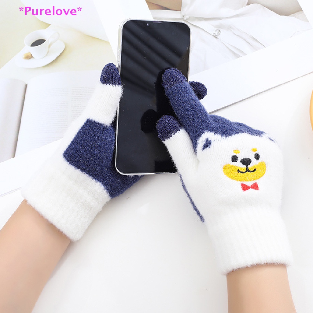 Găng Tay Dệt Kim Giữ Ấm Có Thể Chạm Màn Hình Cảm Ứng Thời Trang Mùa Đông Dành Cho Cún Cưng Mới