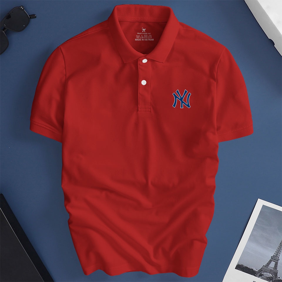 Áo polo nam Depstyle PT151 NY, vải thun poly cá sấu 4 chiều thoáng mát.