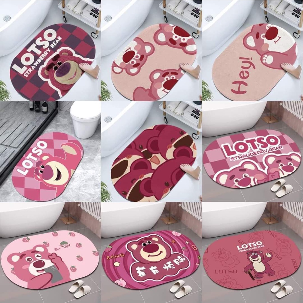 [CHÍNH HÃNG]Thảm lau chân silicon siêu thấm hút nước - Chống trượt, siêu mềm dày dặn (kích thước 60 x 40 cm)