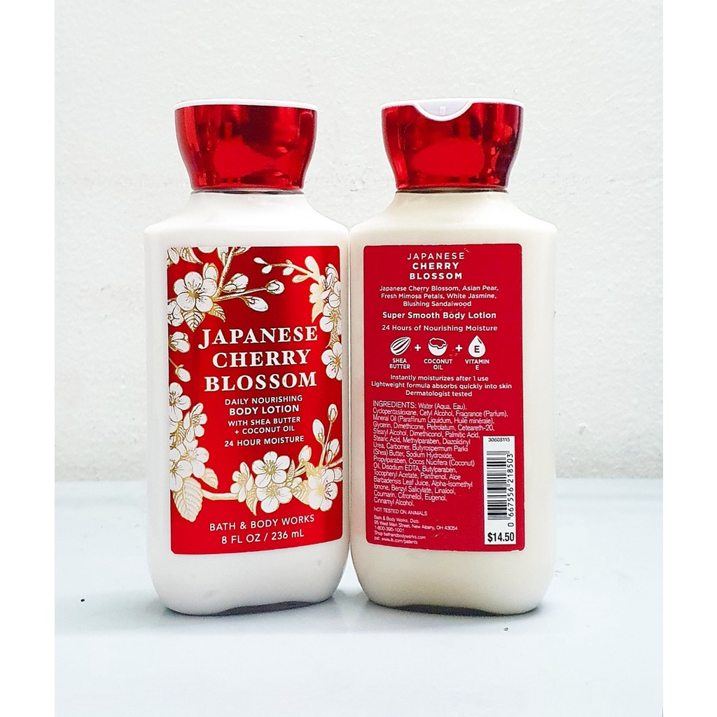 Lotion dưỡng thể cho da Japanese Cherry Blossom chai 236ml của hãng Bath & Body Works từ Mỹ