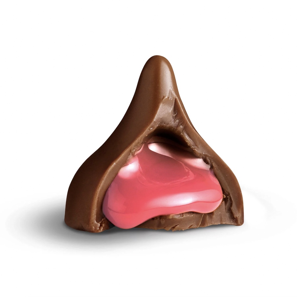 TÚI 255g SOCOLA SỮA - KEM CHERRY Hershey's Kisses Milk Chocolate Filled with Cherry Cordial Creme Candy, Christmas (9 oz