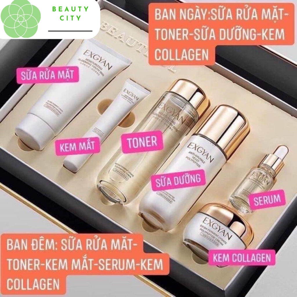 Bộ 6 món kem nám tàn nhang dưỡng trắng da căng bóng Exgyan Chính Hãng - BeautyCity