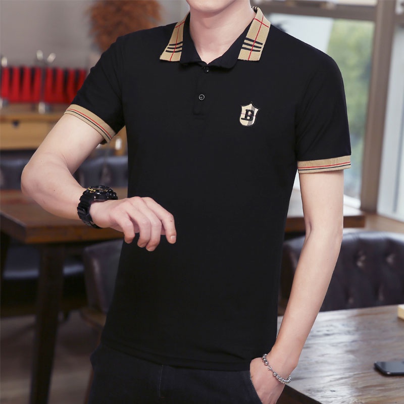 Áo polo Tay Ngắn Vải Cotton Thiết Kế Trẻ Trung Cho Nam