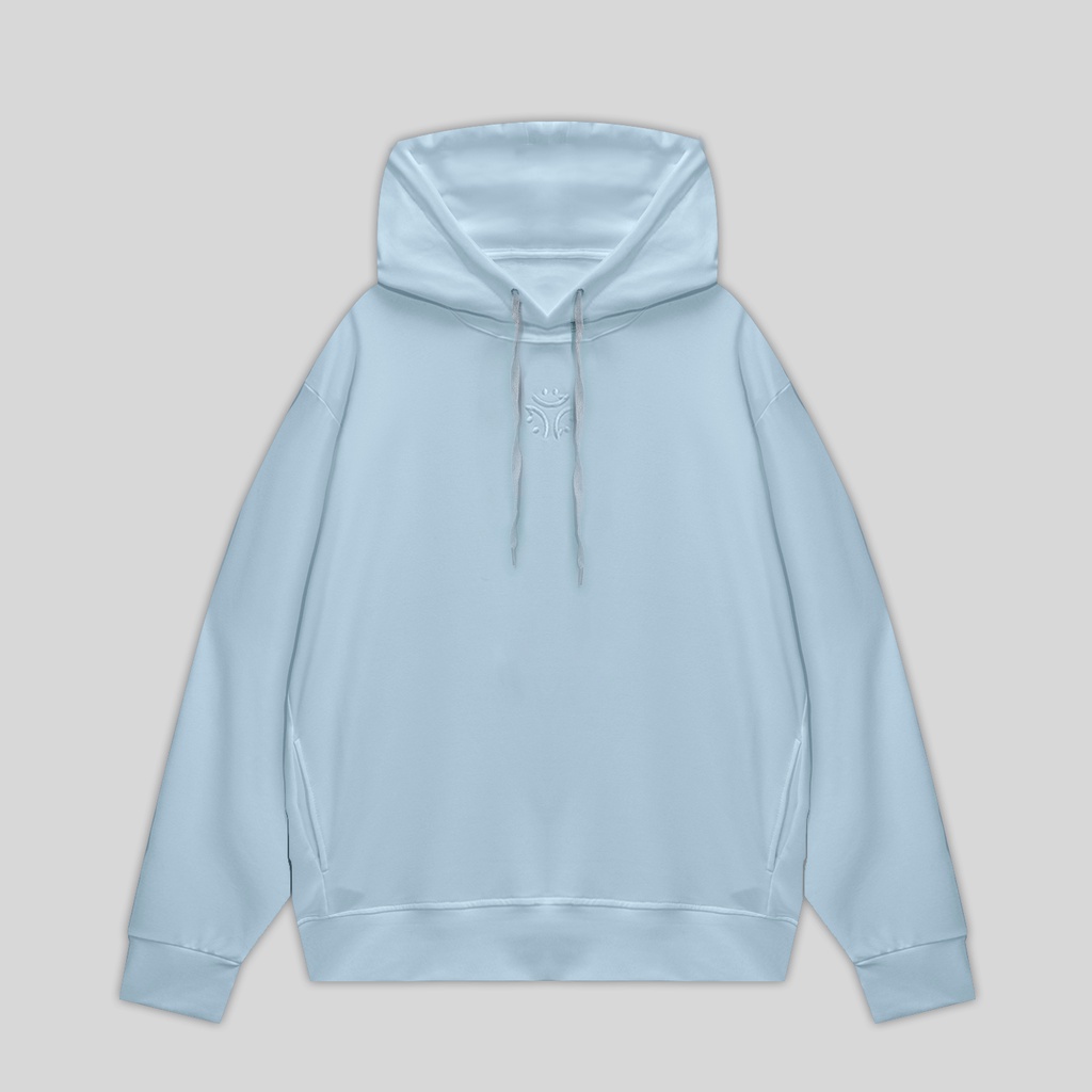 Áo Hoodie GINDY chất nỉ da cá trơn form rộng dài tay unisex màu xanh ulzzang nam nữ đủ size thời trang thu đông A035