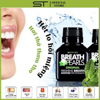 Viên uống thơm miệng Breath pearls Úc 50 viên