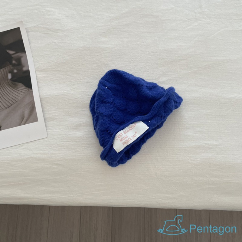 Mũ Len Trùm Đầu Màu Trơn Dễ Thương Cho Bé