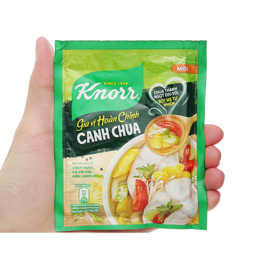Combo 5 gói Gia vị hoàn chỉnh nấu canh chua cho món canh ngon đúng điệu Knorr gói 30g