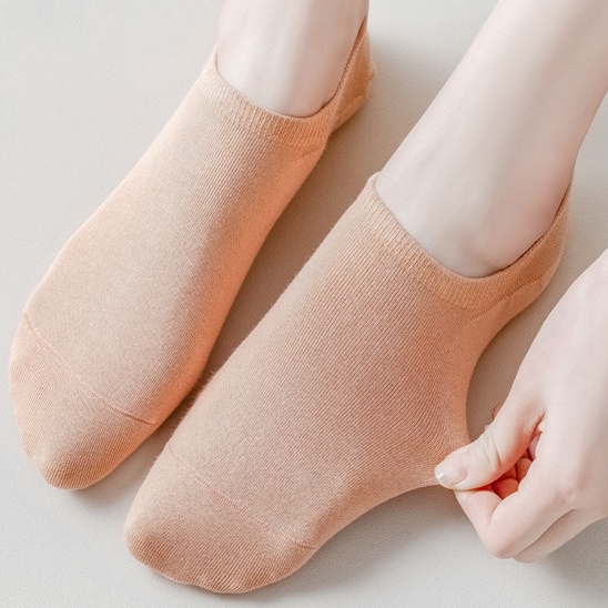 Vớ Cotton Cổ Thấp Màu Sắc Ngọt Ngào Thời Trang Xuân Hè Thoáng Khí Cho Nữ