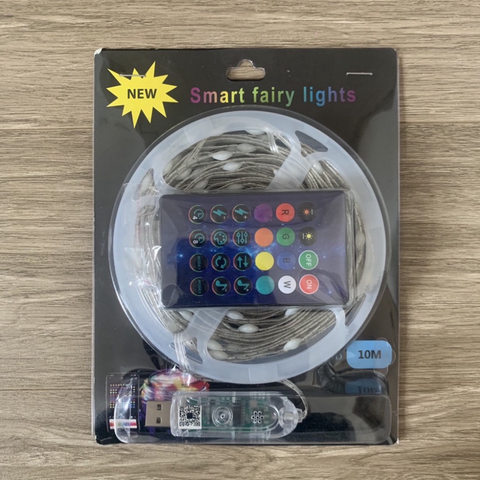 Cuộn nháy Led đuổi 10M Dây đèn RGB 5V nháy theo nhạc, chống nước chỉnh app điện thoại + điều Khiển