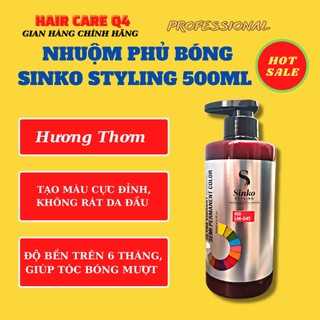 Thuốc Nhuộm Tóc Phủ Bóng, Phủ Mịn Bền Màu Trên 6 tháng Sinko Styling 500ml Hàng Công Ty Chính Hãng - Hair Care Q4