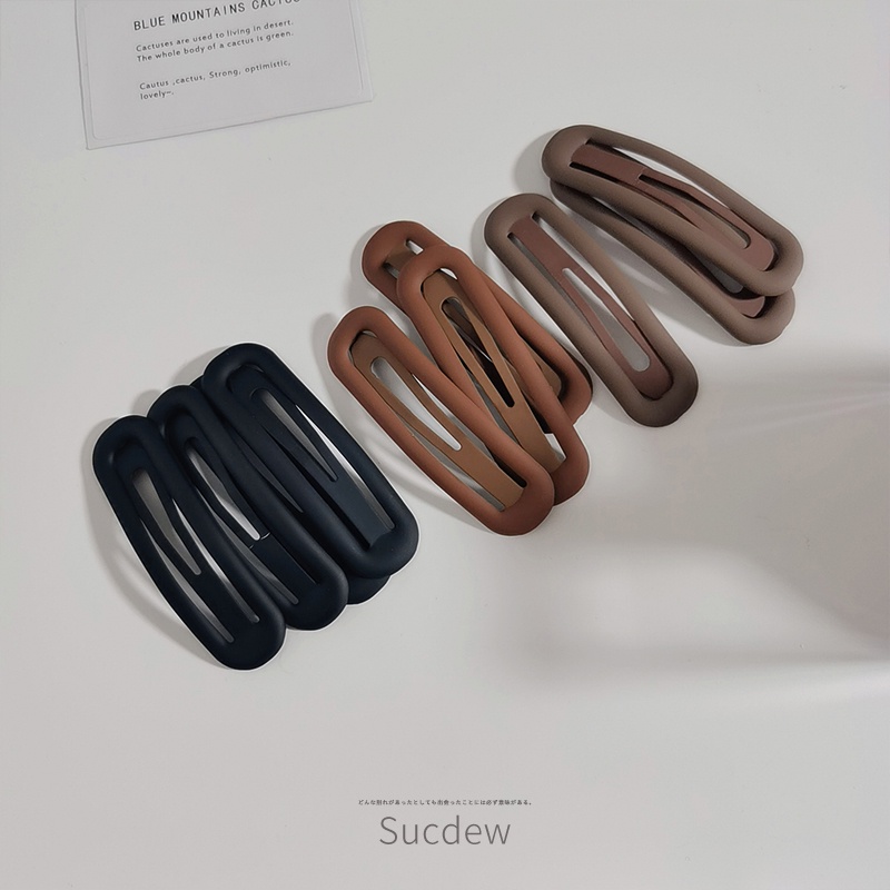 Bộ 9 Kẹp Tóc Màu Nhám Đơn Giản Cho Nữ