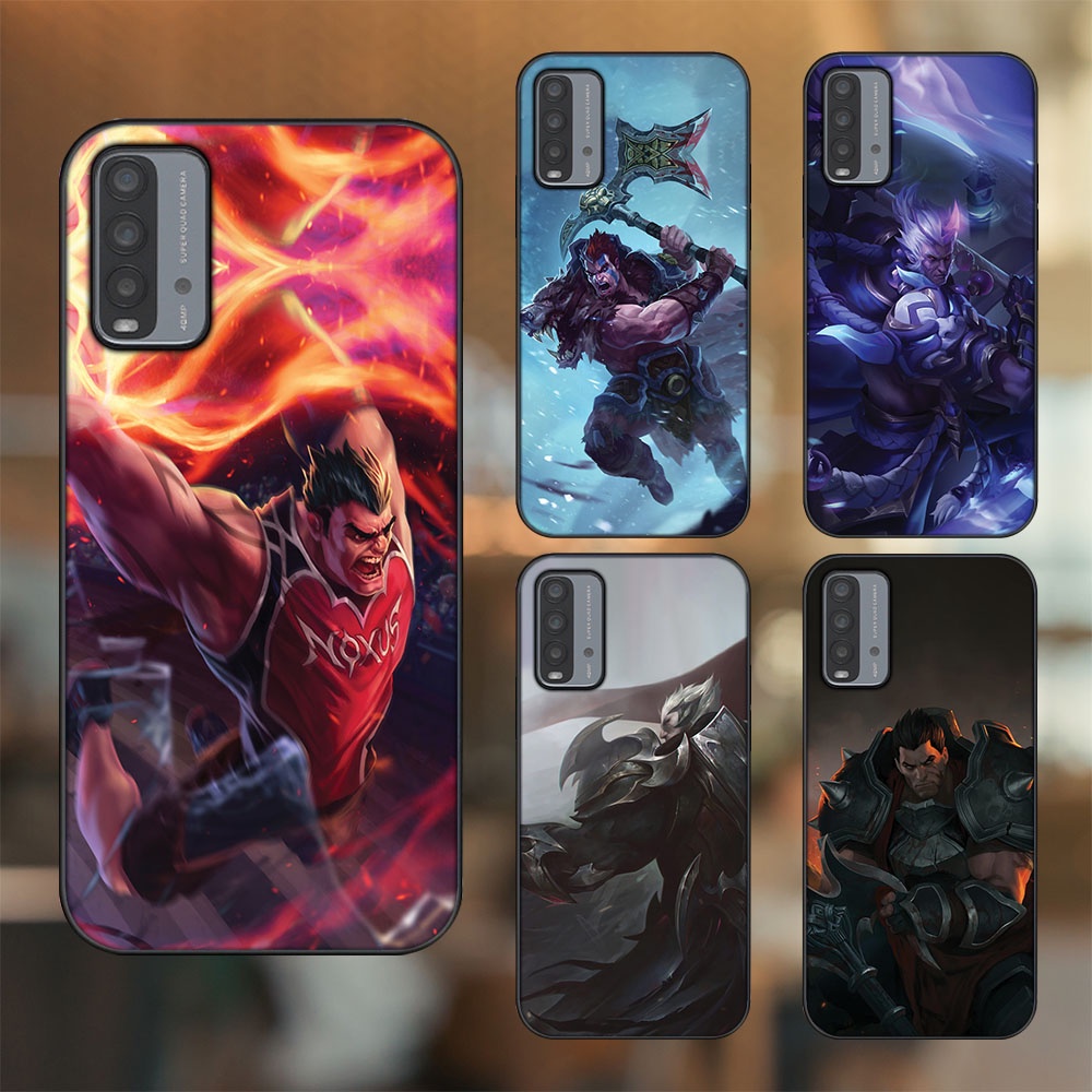 Ốp lưng Xiaomi Redmi 9T viền đen in hình Darius Liên Minh Huyền Thoại