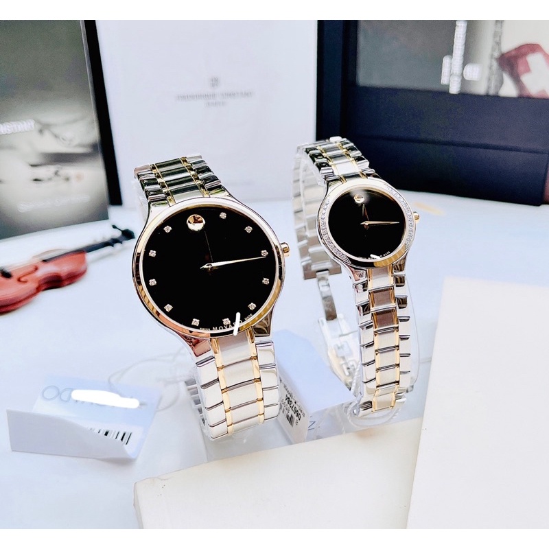 Đồng Hồ Cặp Đôi Nam Nữ M ovado ,Size 39mm và 28mm, Chống nước 30m