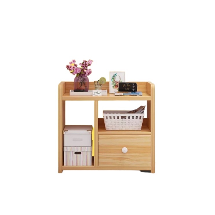 TỦ - KỆ GỖ ĐẦU GIƯỜNG CÓ NGĂN KÉO DỄ LẮP GHÉP - Tủ Đầu Giường 3 Tầng 1 Ngăn Kéo - Tủ, Kệ Đầu Giường Vuông Màu Gỗ