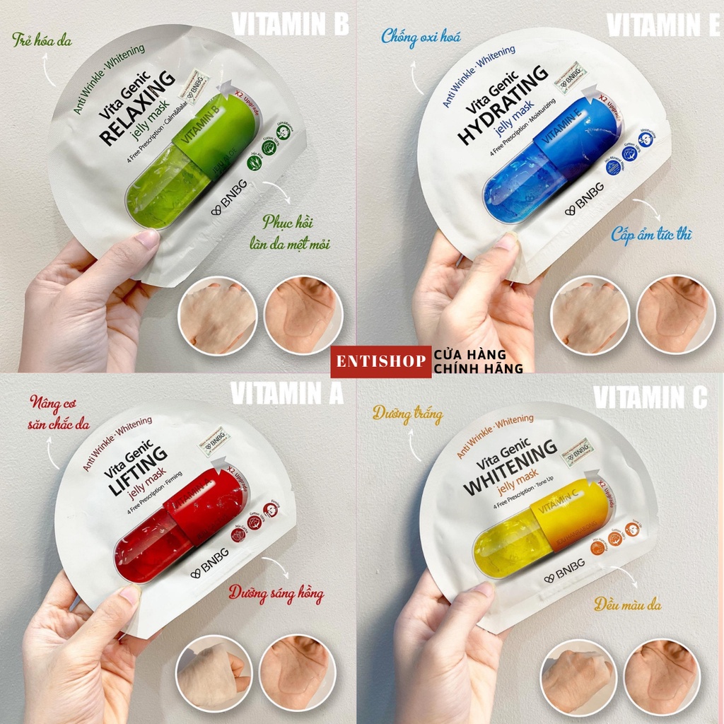 Combo 15 Mặt nạ dưỡng da chuyên sâu BNBG Vita Genic Jelly Mask 30ml x 15