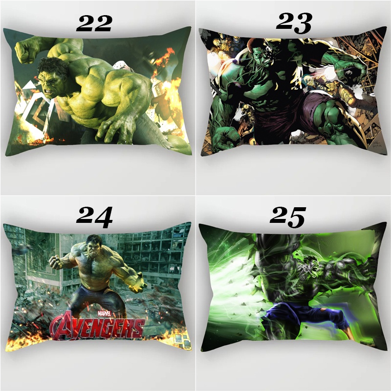 Vỏ Gối Chữ Nhật Polyester In Hình Siêu Anh Hùng Hulk Avengers Trang Trí Nhà Cửa