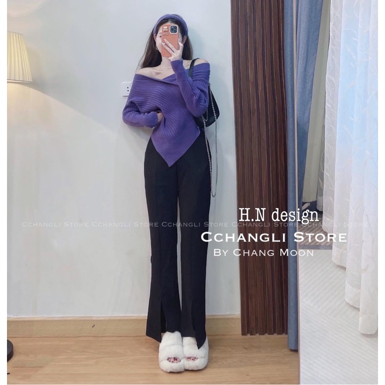 [HÀNG SẴN]ÁO LEN VẠT CHÉO KÈM CHOCKER LEN”MÍO” SIÊU XINH HÀNG QUẢNG CHÂU