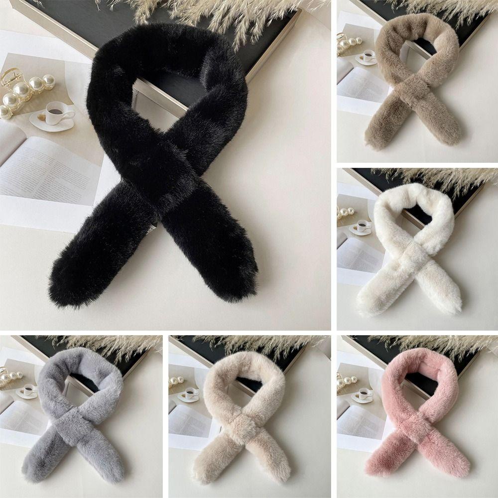 MIH Khăn Choàng Cổ Bằng Lông Mềm Mại Thoải Mái Thời Trang Cho Nữ