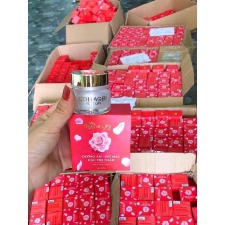 Dưỡng môi Collagen ROSE LIP dưỡng ẩm, kích màu bản mới 2023 15g
