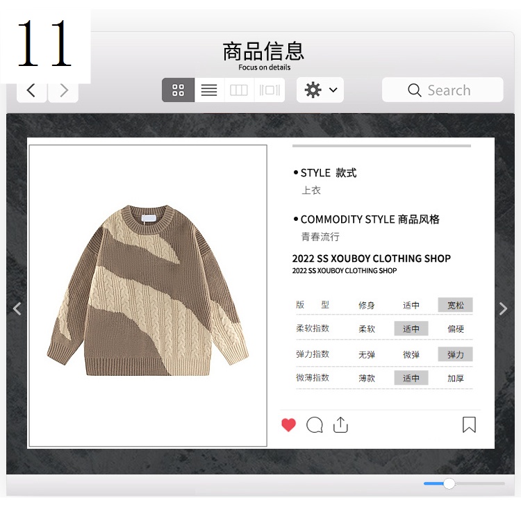 Áo Sweater Dệt Kim Cổ Tròn Màu Sắc Tương Phản Phong Cách Hip Hop Đường Phố Thời Trang Thu Đông Cho Nam Và Nữ