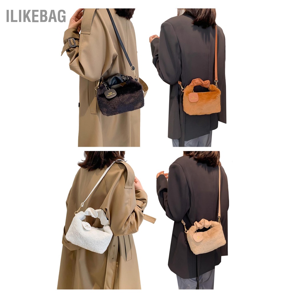 Ilikebag Sang Trọng Túi Free Size Thanh Lịch Màu Sắc Nguyên Chất Móc Có Thể Tháo Rời Tay Cầm Thoải Mái Mờ Cho Bé Gái Nữ Đi Chơi
