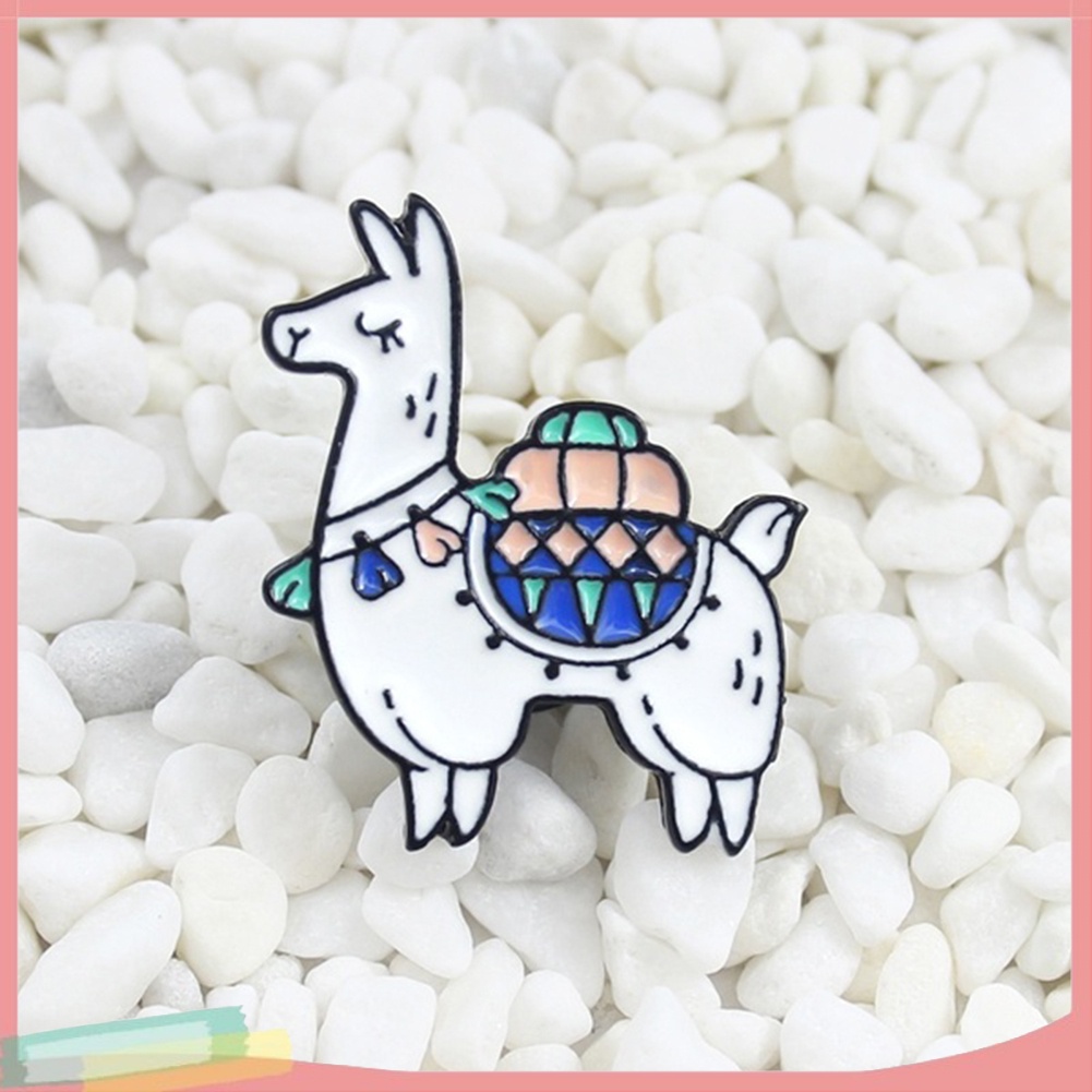 Ghim cài áo họa tiết hoạt hình lạc đà độc đáo trang trí trang phục denim