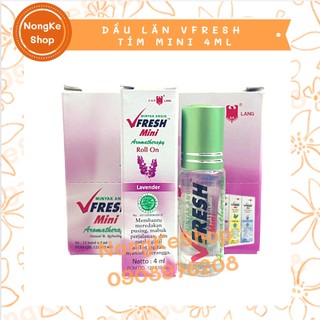 Lố 12 chai dầu lăn Vfresh mini 4ml tím