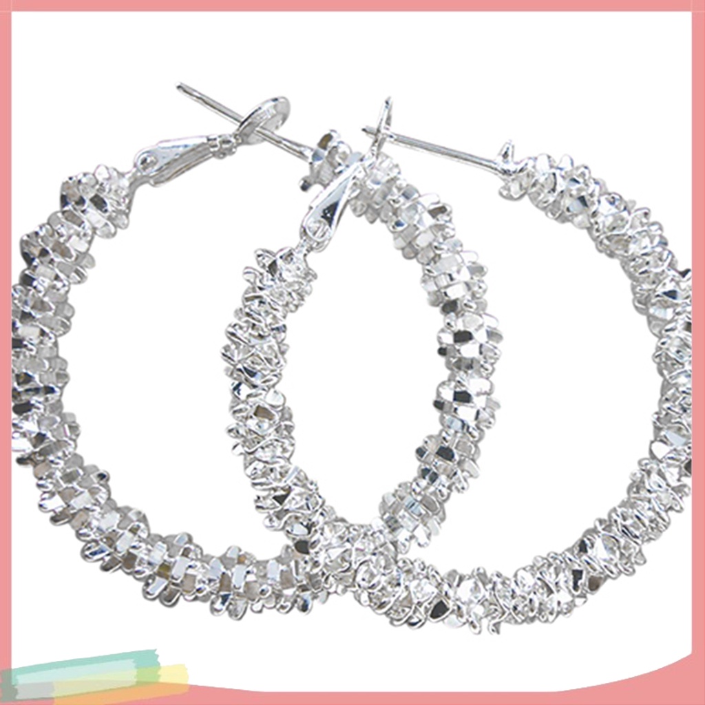 Đôi Khuyên Tai Mạ BạC LấP LáNh ThờI Trang Cho Nữ