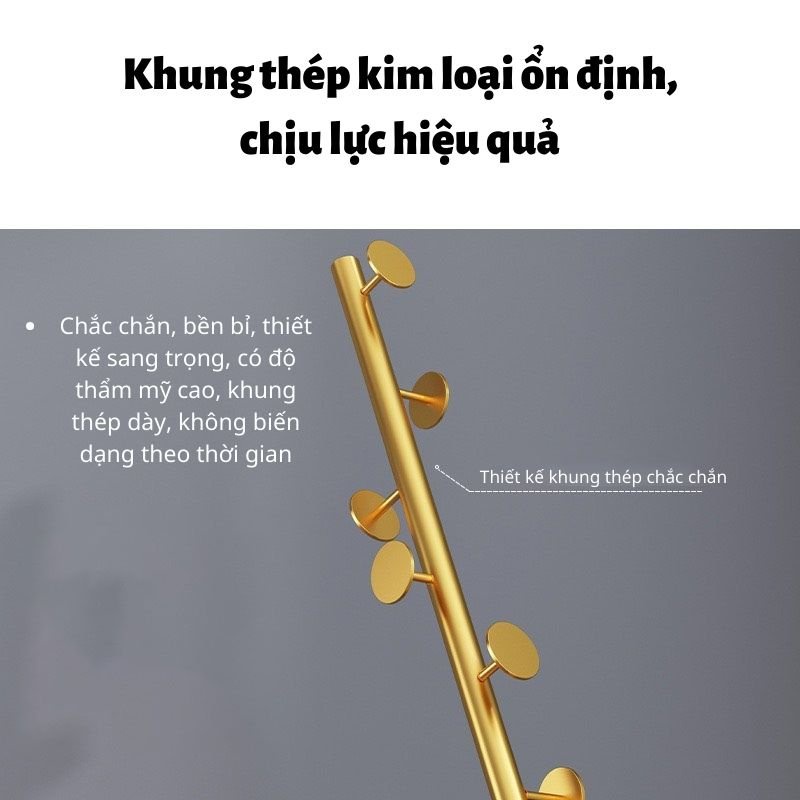 Giá Treo Quần Áo Cây Treo Quần Áo Đa Năng Decor Phòng Kiểu Hàn Quốc Sang Trọng Titan.st