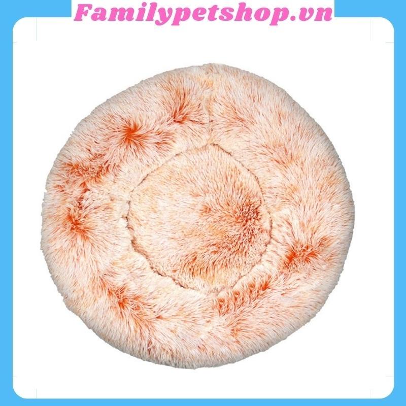 Đệm cho chó mèo ổ nệm bông lông tròn nằm ngủ cho chó mèo thú cưng - familypetshop.vn