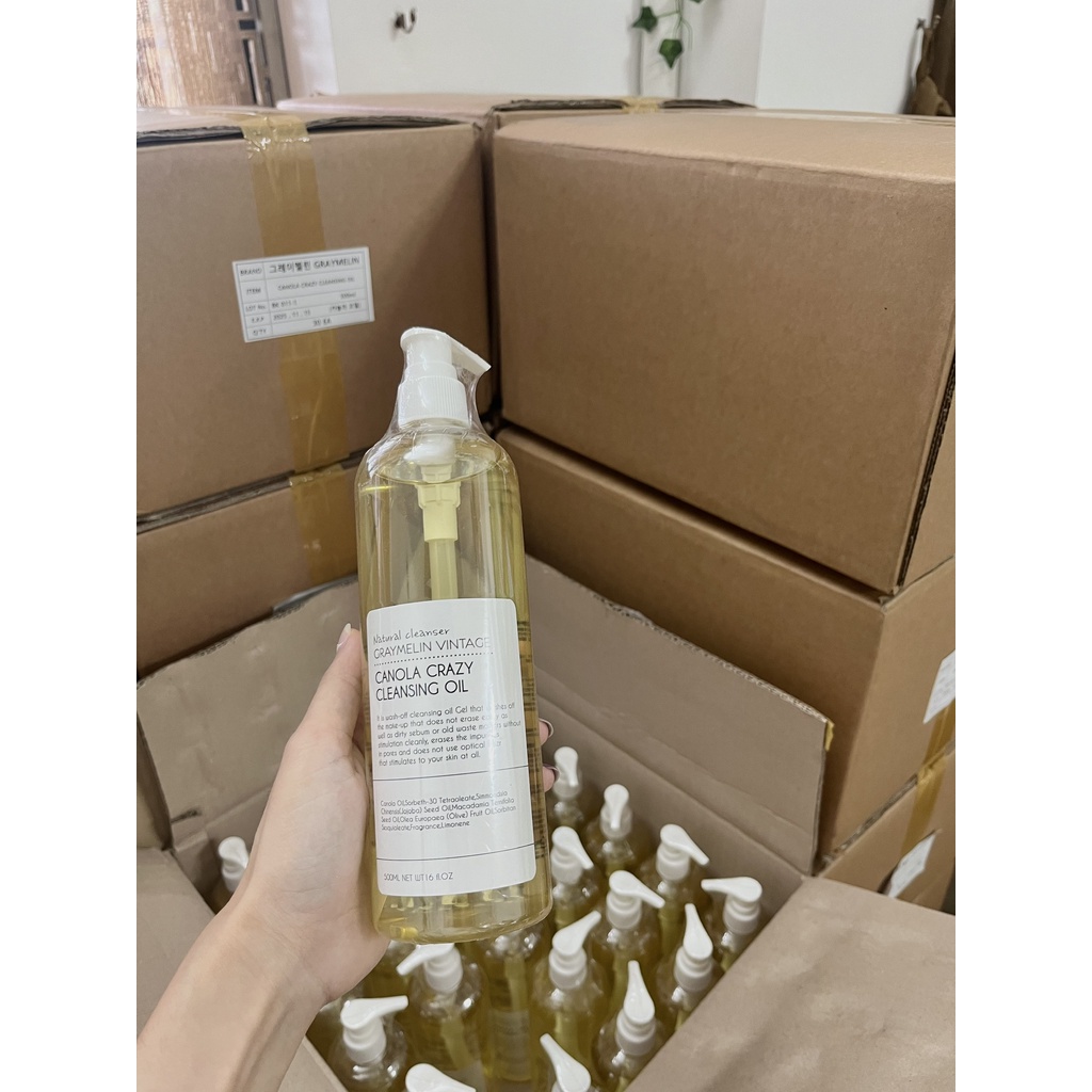 Dầu tẩy trang hoa cải GRAYMELIN VINTAGE - CANOLA CRAZY CLEANSING OIL