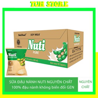 Thùng 36 Bịch Sữa Đậu Nành Nuti Nguyên Chất 200ml