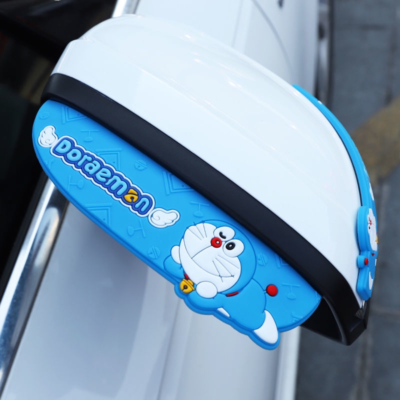Gương chiếu hậu ô tô Doraemon thông dụng Tấm chắn cửa sổ Tấm chắn mưa hoạt hình cửa sổ ô tô tấm phản