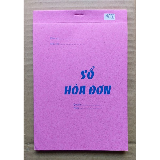 Sổ hóa đơn bán lẻ thông dụng