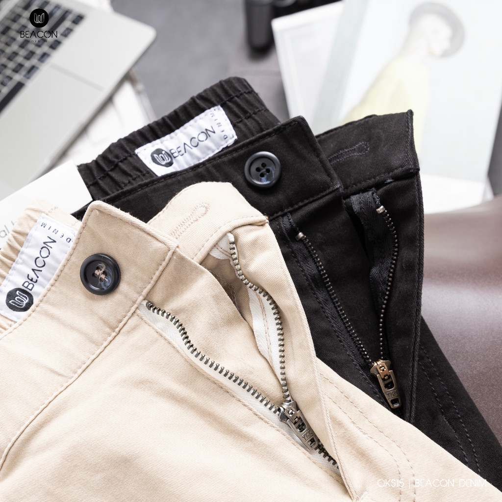 Quần Kaki Short Nam Cao Cấp Trẻ Trung BEACON DENIM Form SlimFit Mã QKS15