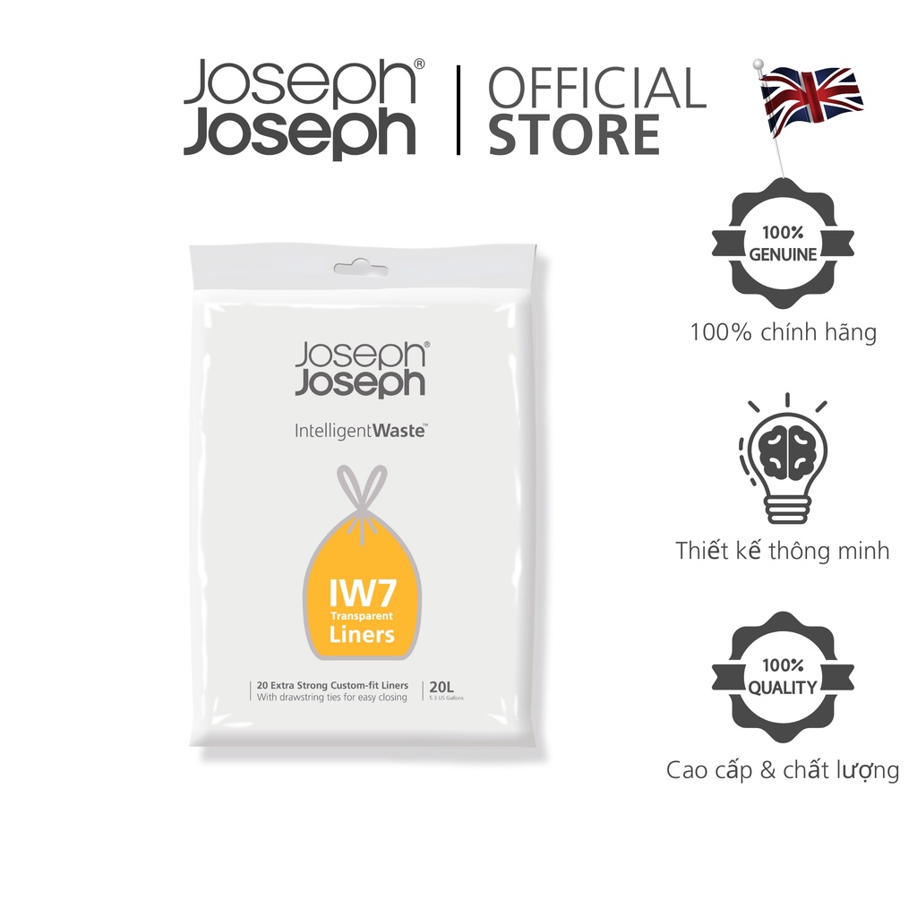 Bịch 20 túi rác Joseph Joseph IW7 20L - 003840 (Được thiết kế cho thùng rác 2 ngăn Totem Compact & Totem Pop 40L)