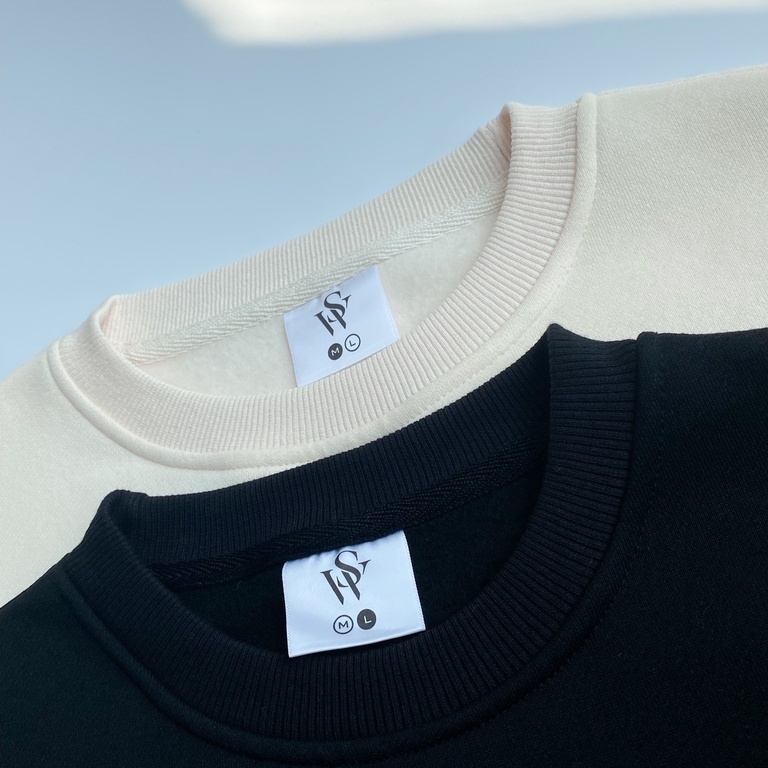 Áo sweater WISEN STUDIO 2023 áo nỉ dài tay unisex form rộng