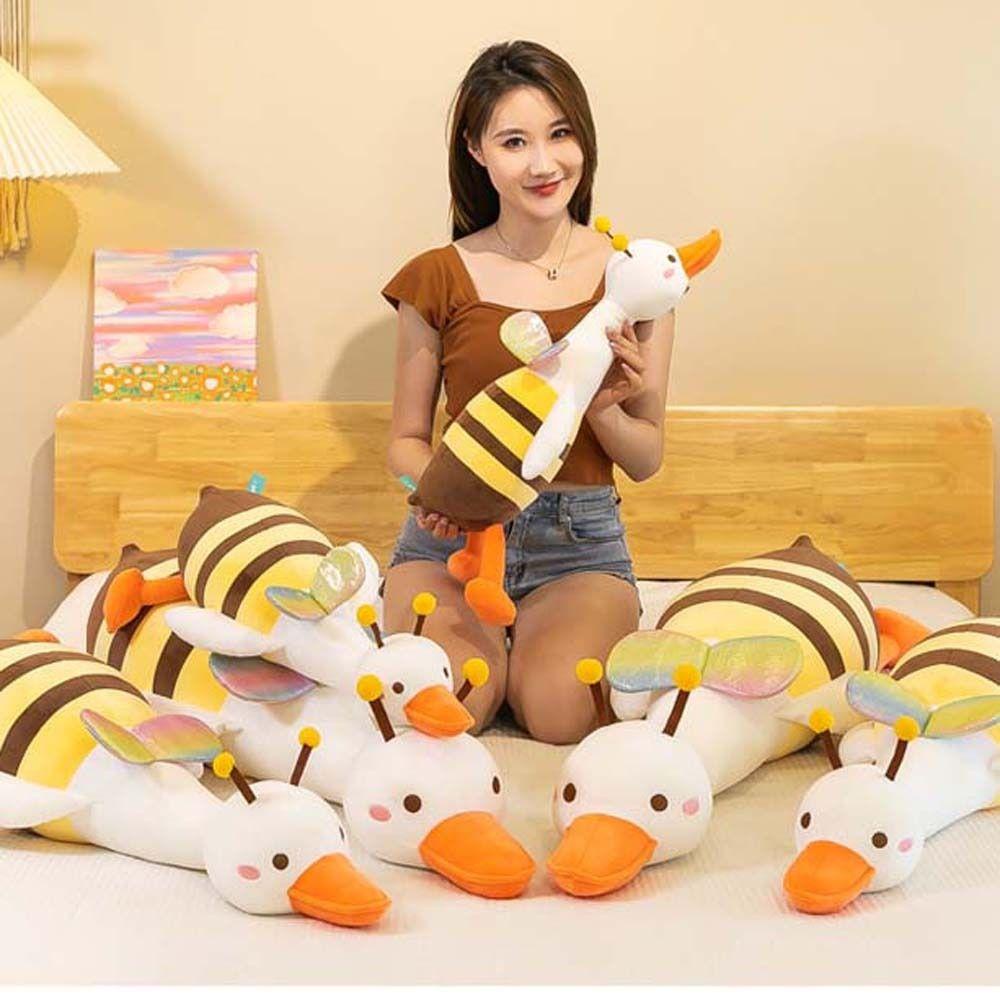LILYES Ngỗng Nhồi Bông Màu Trắng Sáng Tạo Dễ Thương Trang Trí Nhà Cửa