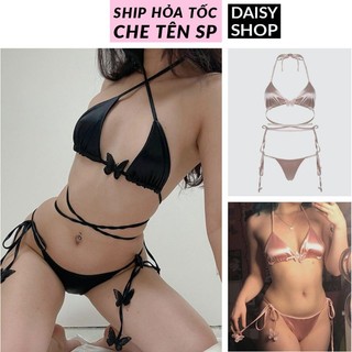 Bộ đồ lót gợi cảm đính bướm ren - set nội y lingerie bánh bèo