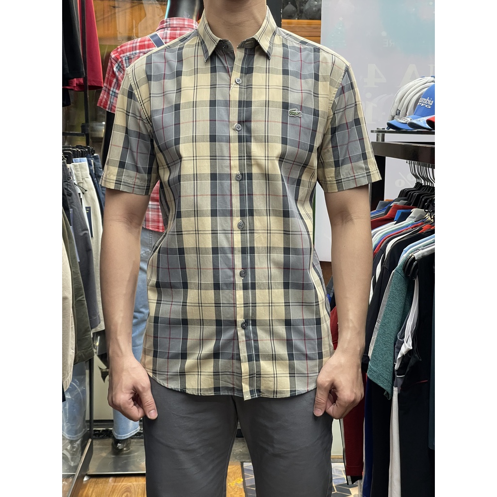Áo Sơ Mi Lacoste Caro NT - 01 - Thời Trang Nam Công Sở Phong Cách Lịch Lãm Dễ Dàng Phối Đồ Size M( 60-68KG)/ L (70-78KG)