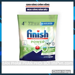 Viên rửa bát Finish Power Eco 0% Túi 70 viên (Hoặc túi 40 viên)  - ImP - ImPvn
