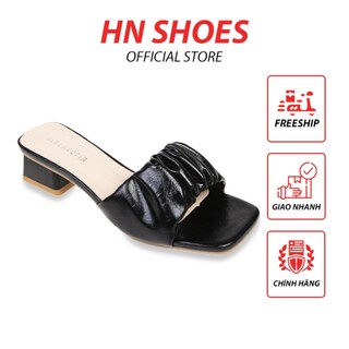 Giày Cao Gót Quai Nhún 5P HN SHOES Đế Vuông Mềm Mại Sang Chảnh Chắc Chắn N17