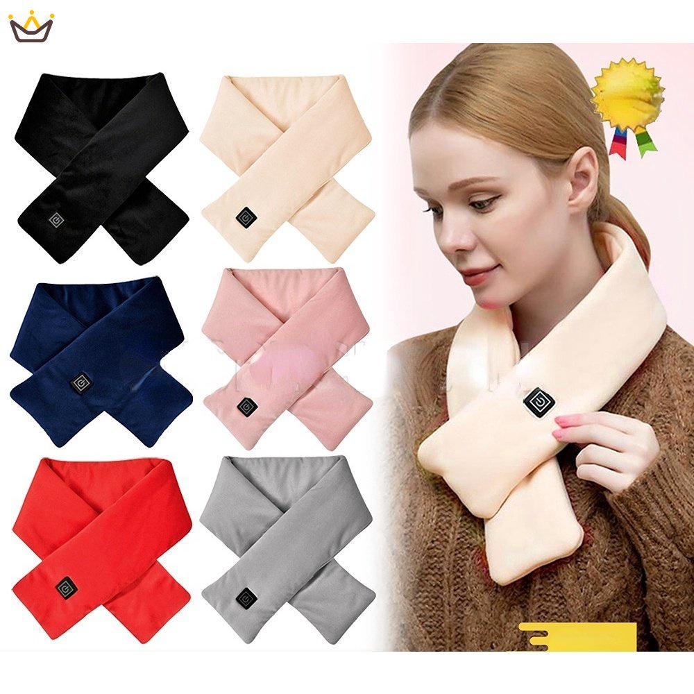 Khăn Choàng Cổ Tích Hợp Máy Sưởi 3 Mức Độ Tùy Chỉnh Kèm Sạc USB Tiện Dụng Mang Theo Du Lịch Cắm Trại