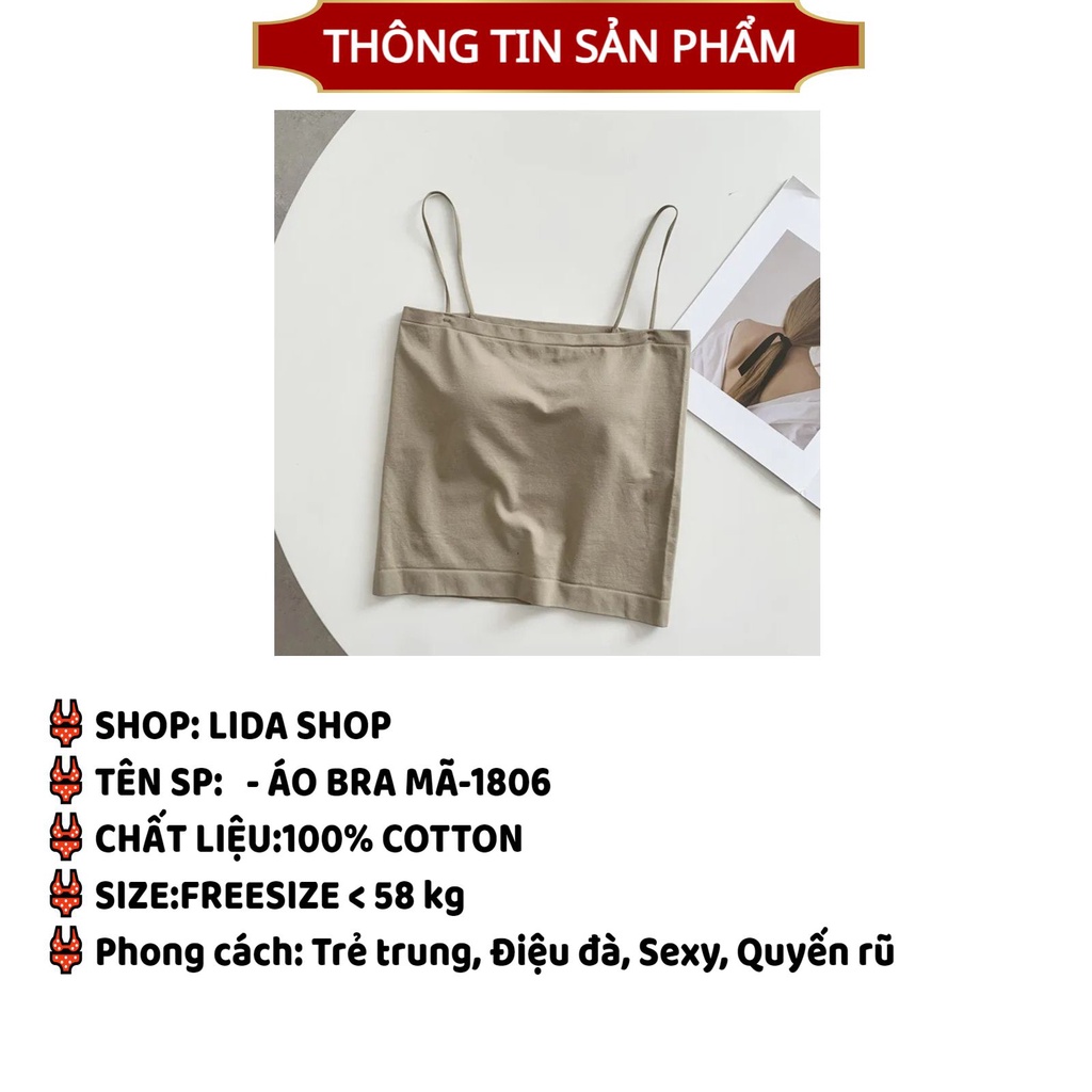 Áo Bra Nữ Lidabikini Thiết kế không gọng nâng ngực chất liệu mát gợi cảm cao cấp MÃ 1806