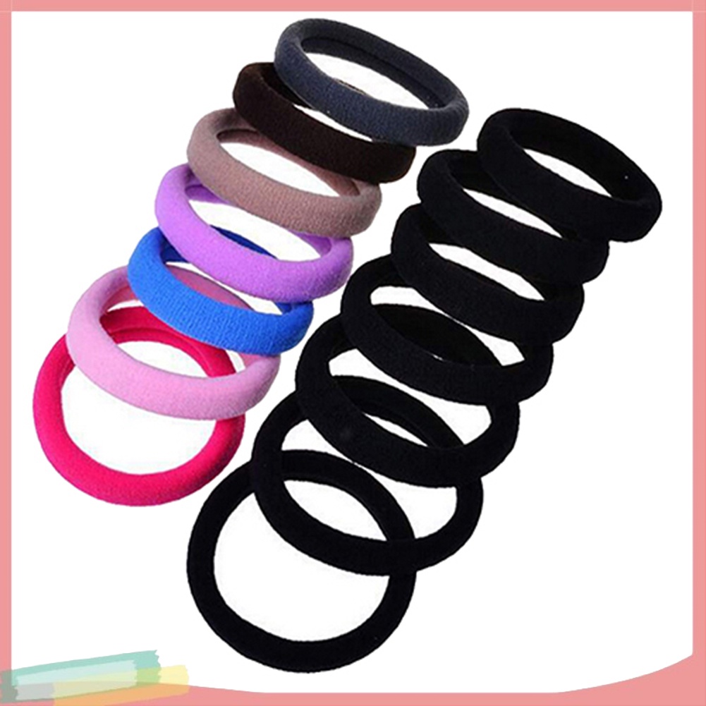 Bộ 10 Thun Buộc Tóc Đàn Hồi Nhiều Màu Sắc