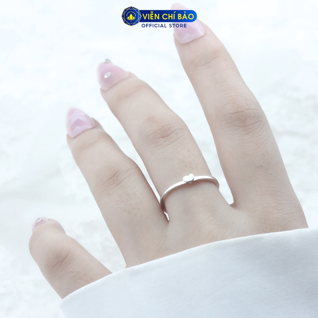 Nhẫn bạc nữ Trái Tim chất liệu bạc 925 thời trang phụ kiện trang sức nữ thương hiệu Viễn Chí Bảo N400156