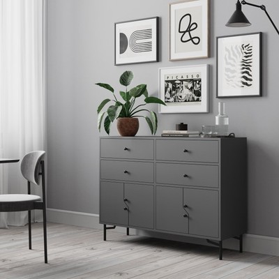 KARA, Tủ lưu trữ đồ dùng STO_134, 120x40x90cm, tủ gỗ Scandi Home